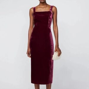 NWT Kitri Aretha Burgundy Whimsigoth Velvet Cocktail Classic Christmas Dress